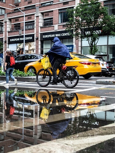 bycicle in rain