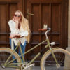 fashonable bicycle lady