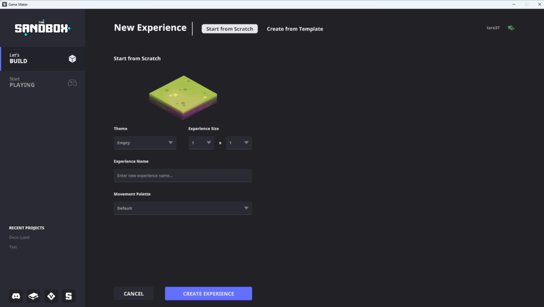 GameMakerでLandを選択