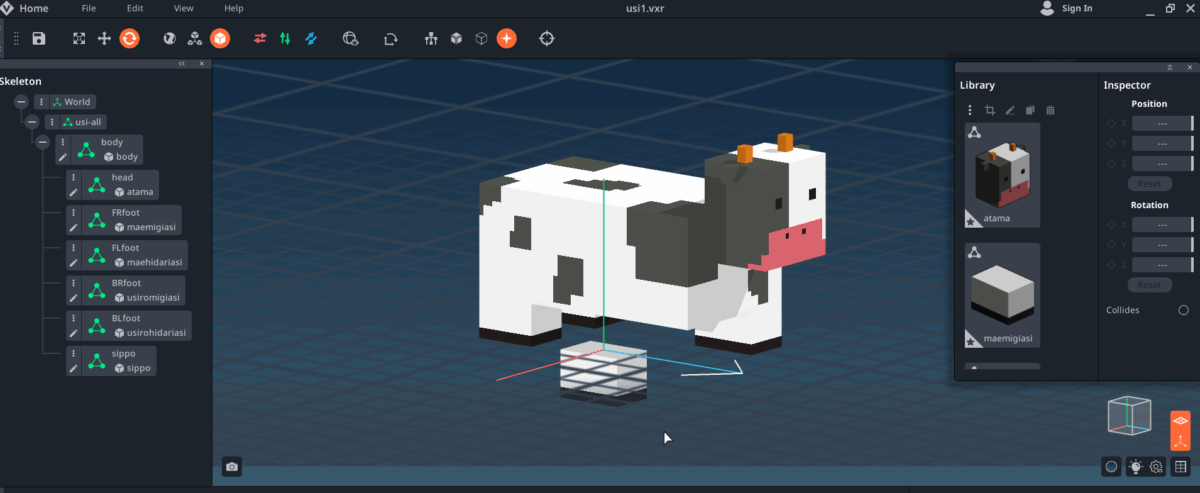 How to make cow by voxedit13