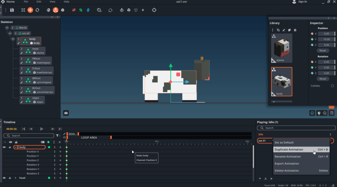 How to make cow by voxedit17