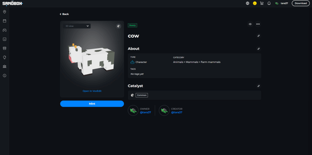 How to make cow by voxedit5-1